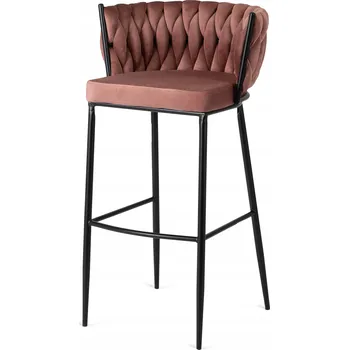 Barová židle Barová Židle Mebel Elite černý, odstíny růžové 104,5 cm látka