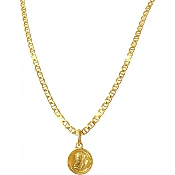 Náhrdelník POZLACENÝ ŘETÍZEK GUCCI 45 cm S MALÝM MEDAILONKEM M.B. CZĘSTOCHOWSKA