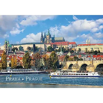 Dekorativní magnet Magnet Lesser Town, Charles Bridge, Prague Castle