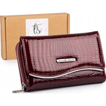 Dámské spodní prádlo Lakovaný velký dámský portfel krokodýlí vzor burgundský s ochranou karet RFID