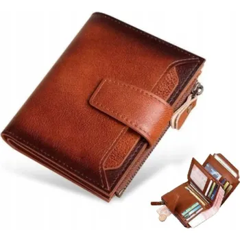 Peněženka Pánská kožená koženka pro hrad, přírodní kůže, hnědá