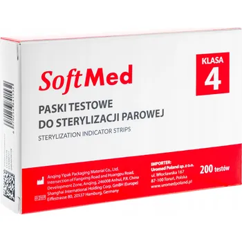 Diagnostický test Testovací proužky pro parní sterilizaci TŘÍDA IV SoftMed 200 kusů