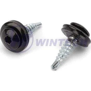 Šroub WINTECH Střešní šroub UFO+EPDM 4,8 x 20,red.vrták RAL 9005 Balení: 25 ks CIBEK48020IBS1