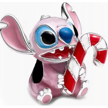 Přívěsek Charms Stitch Angel s vánoční hůlkou, přívěsek typu beads ze stříbra stříbro 925