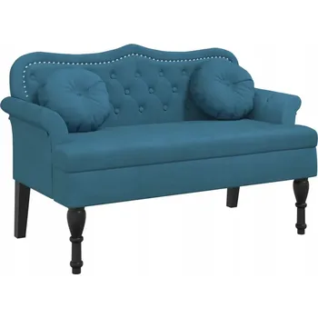 Zahradní lavice Elegantní sametová lavice 120,5x65 cm modrá