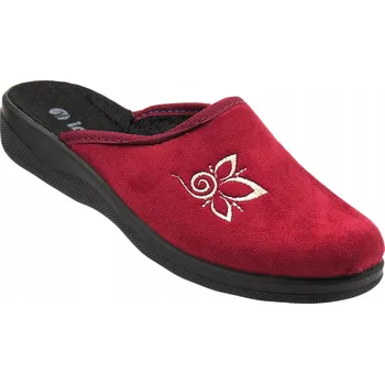 Dámská obuv Dámské Pantofle , pantofle s uzavřenou špičkou, Inblu CU-5H, vínové s výšivkou, 37