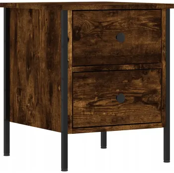 Noční stolek Industriální noční stolek kouřový dub 40 x 42 x 50 cm