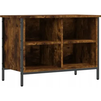 Botník Botník s sedátkem, kouřový dub, 69 x 35 x 50 cm