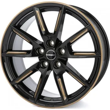 Alu kolo BORBET Alu kola BORBET LX18 8x18 5x114.3 ET48 Black Glossy Gold Spoke Rim 72.5