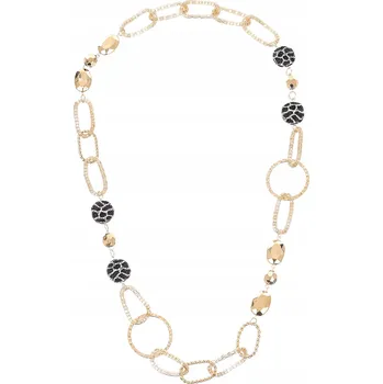 Náhrdelník Náhrdelník se zirkony Iza 43 cm černý květ