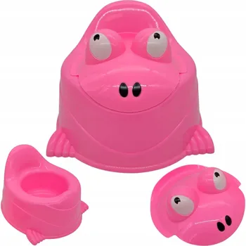 Kojenecká hygiena DĚTSKÝ NOČNÍK UZAVÍRATELNÝ ŽÁBA RŮŽOVÝ - VÝUKA POUŽÍVÁNÍ TOALETY