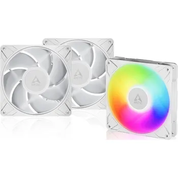 PC ventilátor ARCTIC P14 Pro A-RGB (bílá) (3pack) - 140mm A-RGB PWM ventilátor s rozdělovačem kabelů