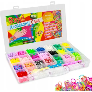 kreativní sada MEGA SADA GUMIČKY PRO VÝROBU NÁRAMKŮ VELKÁ XXL 6800 KS JAKO DÁREK DIY