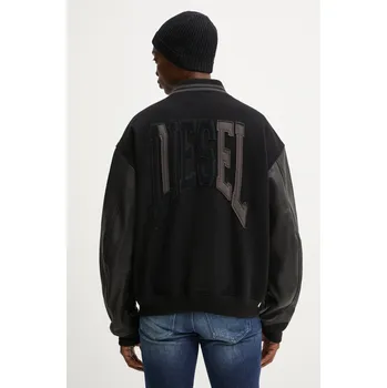 Pánský bomber Vlněná bomber bunda Diesel L-NYMAN A14414.0LHAL černá 99X, vel. 48