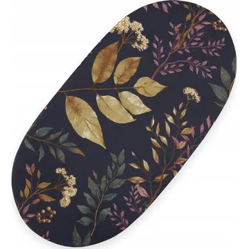 Prostěradlo Prostěradlo do Mojžíšova koše kočárku 75x35 květiny Floristic granátové