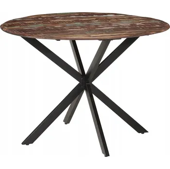 Jídelní stůl Stůl z masivního recyklovaného dřeva a ocelovým rámem 110x78 cm