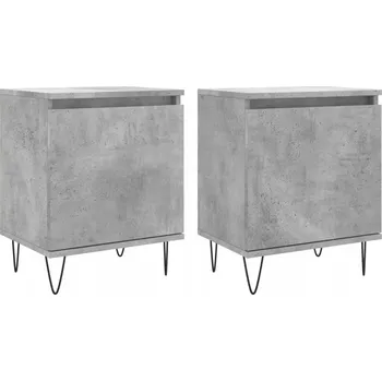 Noční stolek Noční stolky šedé betonové 40 x 30 x 50 cm, 2 ks