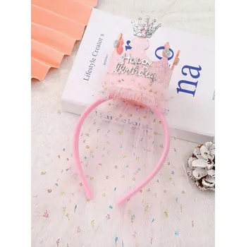 Čelenka Čelenka do vlasů pro dívky Korunka Růže pro Malou Princeznu Růžová