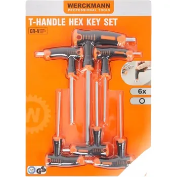 Klíč Sada imbusových klíčů šestihranných Werckmann, 6 kusů s T-rukojetí