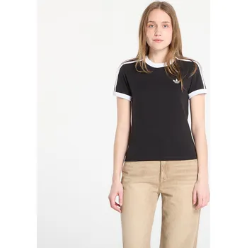 Dámské oblečení Tričko adidas 3S Tee Slim Black/ White XL