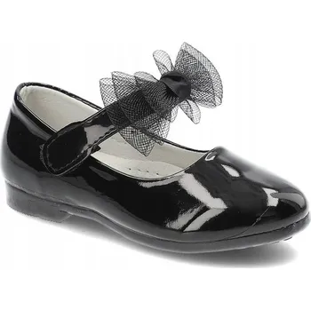 Dámská obuv DĚTSKÉ BALERÍNKY VINCEZA, ČERNÁ LAKOVANÁ KOŽENÁ VLOŽKA, VELIKOST 27