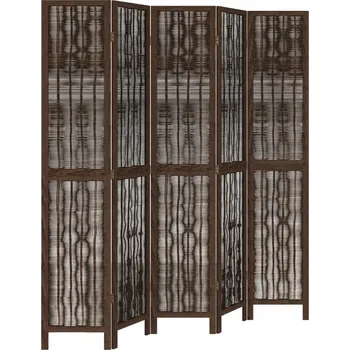 Paraván Paraván Větvičkový Opálený 175x200 cm, tmavě hnědá