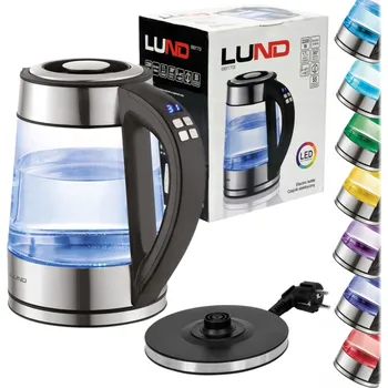 Rychlovarná konvice Rychlovarná konvice Lund 1,7 l skleněná s regulací teploty a LED podsvícením