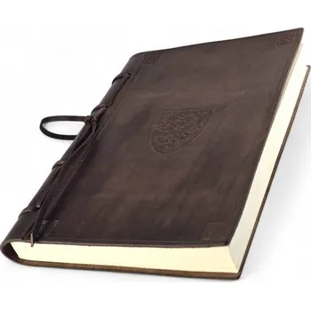 Zápisník Drakkaria Kožený zápisník na míru, nelinkovaný, hnědý
