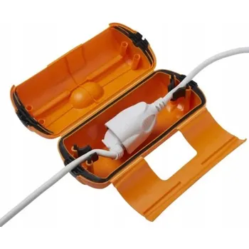 Napájecí kabel Prodlužovací Kabel jednoduchý fr1 0,3 m 1 ks zásuvka oranžový