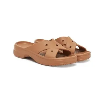 Pánské pantofle Crocs Nazouváky Cross Strap 210840 Hnědá 37_38