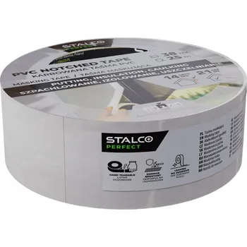 PVC Páska 38x25m Vroubkovaná Bílá STALCO