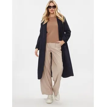 United Colors Of Benetton Vlněný kabát 28HFDN02V Tmavomodrá Regular Fit 44