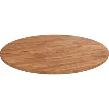 Konferenční stolek Kulatý deska z masivního dubového dřeva, světle hnědá, 40 x 1,5 cm