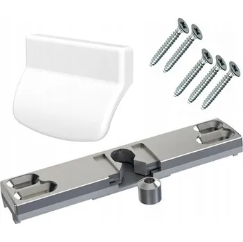 Nábytkové kování BALKONOVÝ ZÁPADKA s madlem, ÚCHYTKA pro balkonové dveře, ZÁMEK pro kuřáky, BÍLÁ