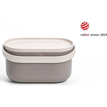 Odpadkový koš Plastia Nádoba na bioodpad bez rámečku a sáčků taupe/slonová kost s kávovou sedlinou