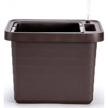 Truhlík Plastia Samozavlažovací velkoobjemový truhlík Berberis Uno čokoláda