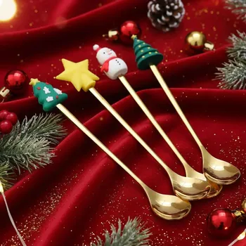 Vánoční dekorace Sada vánočních lžiček 4 ks