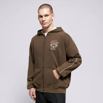 Pánská mikina Prosto Mikina Rozepínací Zip Hoodie Athletic Washed Brown Hnědá Xl