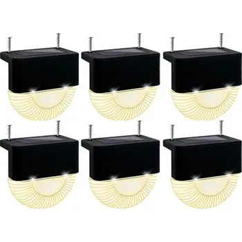 Žárovka LED solarní světlo na schody, zídky, zábradlí 6 ks, iPRO, 0,5 W, teplá barva