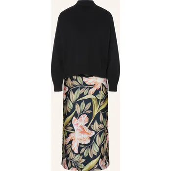 Dámské šaty Ted Baker Dámská Sada Bergnia: Svetr A Saténové Šaty, černá /...