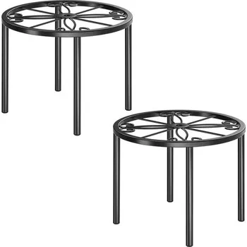 Stojan na květiny Josmimic stojan na rostliny police na rostliny kovová zahradní police: 20 cm hnědý stojan na