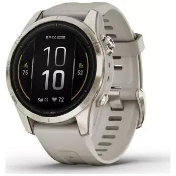 Chytré hodinky Garmin epix™ Pro (Gen 2) Sapphire Edition, 42 mm, Soft Gold with Light Sand Band
