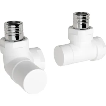 Ventil Zehnder Ventil Zehnder úhlový rohový, rohové šroubení pro zpátečku 1/2", Set I, RAL 0556 white matt, Z-839659-0556 Z-839659-0556