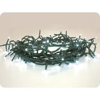 Vánoční dekorace LED vnější vánoční řetěz, 300 LED, 14.95m, přívod 3m, 8 funkcí, IP44, studená bílá [X08300212]