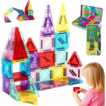 ostatní stavebnice STAVEBNICE 3D MAGNETICKÉ KONSTRUKČNÍ VZDĚLÁVACÍ PANELY SADA 36 ks