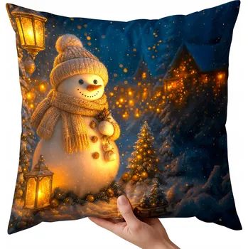 Povlak na dekorativní polštářek Vánoční povlak na polštář s motivem Vánoc, dekorativní 45x45 cm