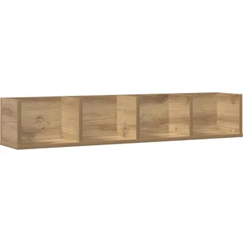 police Závěsná police na CD/DVD desky, dub artisan, 100 x 18 x 18 cm, 4 přihrádky