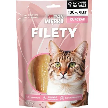 Krmivo pro kočku Pan Mięsko pamlsek pro kočky Filety Kuřecí 100g