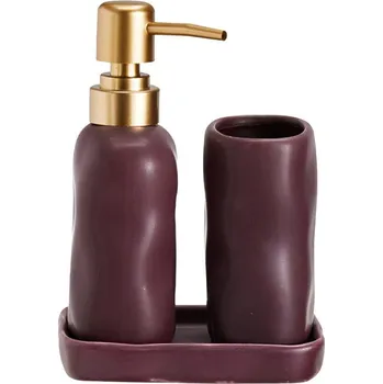 Sada koupelnových doplňků Bathroom Solutions, 3 díly, fialová