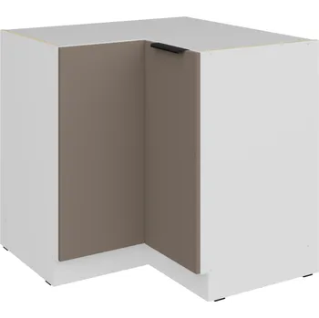 Kuchyňská skříňka 90 x 90 DN 2F BB, Spodní rohová kuchyňská skříňka Aria sandgrau /bílá